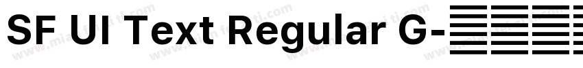 SF UI Text Regular G字体转换